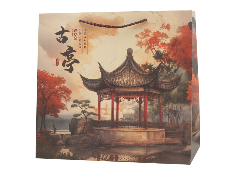 Пакет подарочный "Осень в Китае" 33*37 см