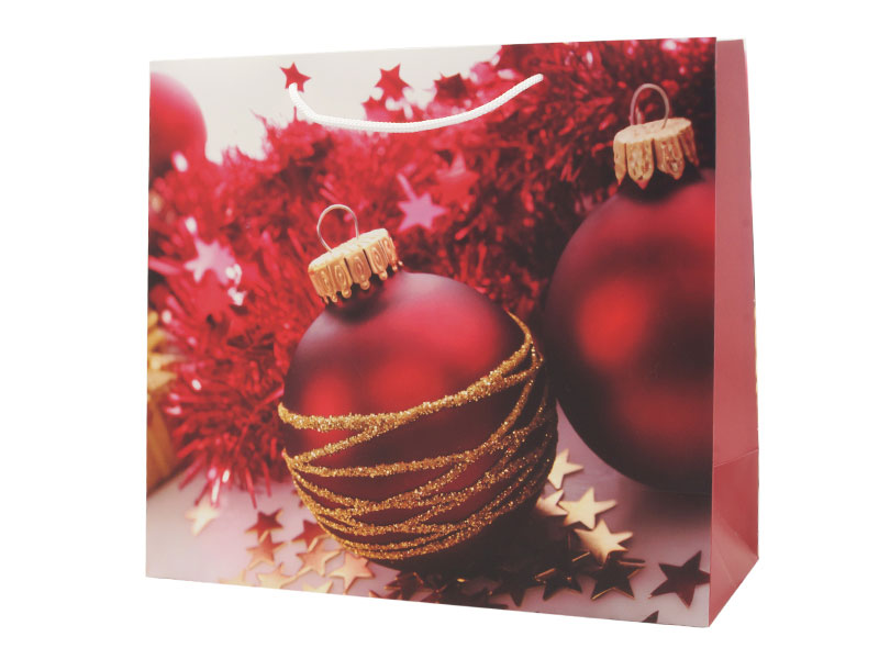 Пакет подарочный "Красный шар" 33*37 см