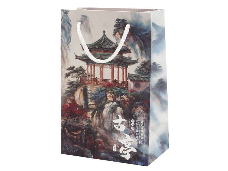 Пакет подарочный "Китайский садик" 23*15 см